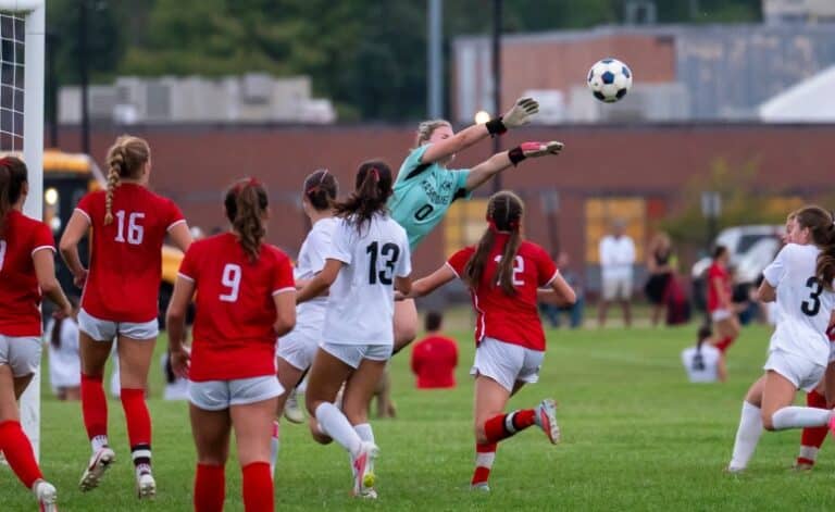 Evy Mills (0) made 18 saves across two wins for Masco before scoring in the third. (Patrick Donnelly/NESJ)