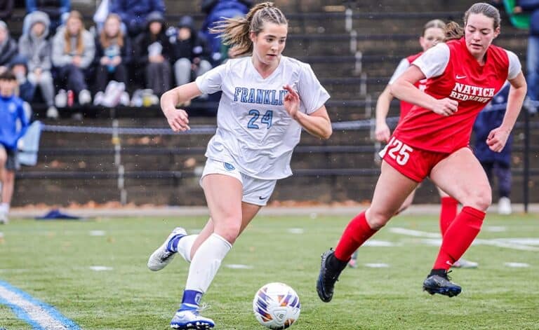 Junior Lily Strong is leading Franklin's offense early on. (Brian Kelly/NESJ)