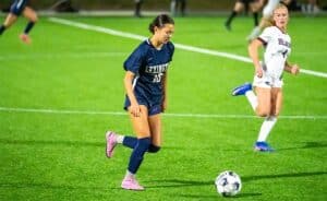 Ava Myers' two goals powered Lexington's comeback against Belmont. (Patrick Donnelly/NESJ)