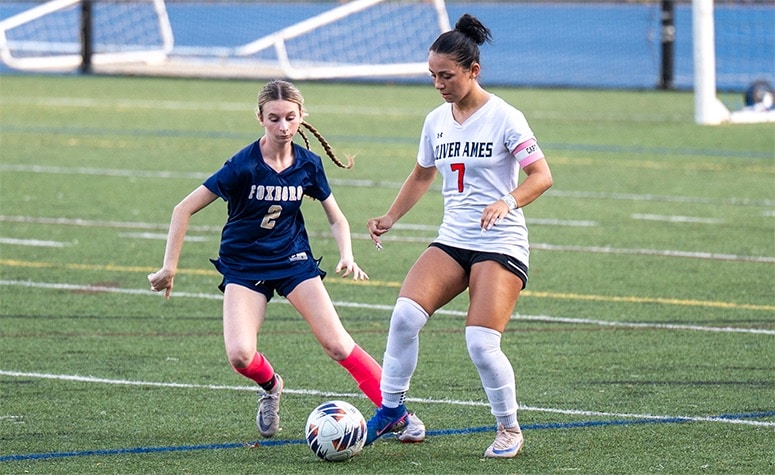 Siena Fabrizio (7) was an all-around force in Oliver Ames' win over Foxboro. (Patrick Donnelly/NESJ)