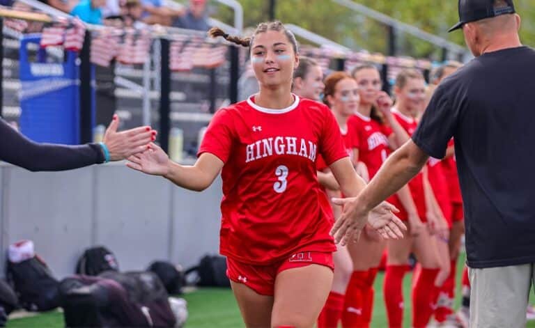 Hingham's Taylor Bello has nine goals in her last five games. (Brian Kelly/NESJ)